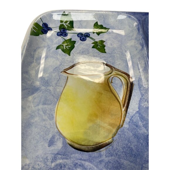 Ceramica JRM Handcrafted Stoneware Divided fruite pitcher art Serving plate 11.5 - Picture 2 of 10